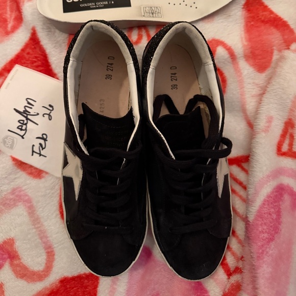 Golden Goose Shoes - Golden Goose Glitter Black Sneakers